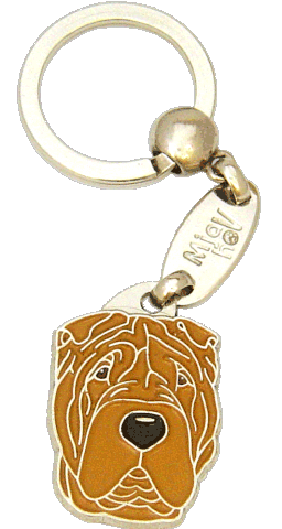SHAR PEI BROWN NO MASK <br> (keyring, engraving included)